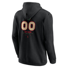 NHL,Custom Minnesota Wild Personalized Name & Number Midfielder Pullover Hoodie - Black