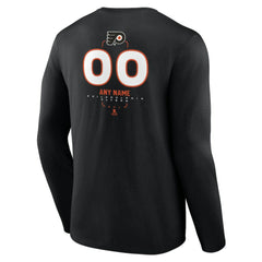 NHL,Custom Philadelphia Flyers Personalized Name & Number Midfielder Long Sleeve T-Shirt - Black