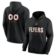 NHL,Custom Philadelphia Flyers Personalized Name & Number Midfielder Pullover Hoodie - Black