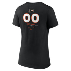 NHL,Custom Philadelphia Flyers Women's Personalized Name & Number Midfielder V-Neck T-Shirt - Black