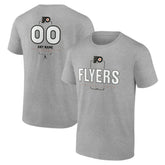 NHL,Custom Philadelphia Flyers Personalized Name & Number Midfielder T-Shirt - Gray