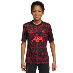 Liverpool Youth 2025/26 Pre-Match AEROREADY Top Black