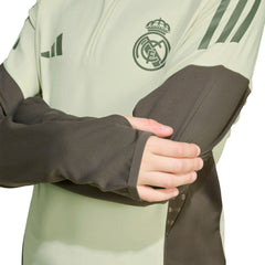 Real Madrid Youth 2025/26 Training AEROREADY Quarter-Zip Pullover Green