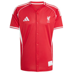Liverpool Full-Button Baseball Jersey Red