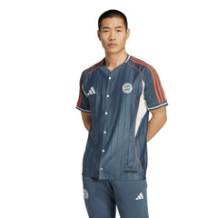 Bayern Munich US Pack Full-Button Baseball Jersey Gray