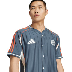 Bayern Munich US Pack Full-Button Baseball Jersey Gray
