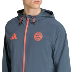 Bayern Munich 2025/26 Tiro Vis Tech Travel Jacket Gray