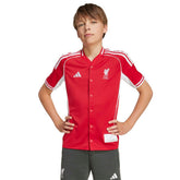 Liverpool Youth Full-Button Baseball Jersey Red