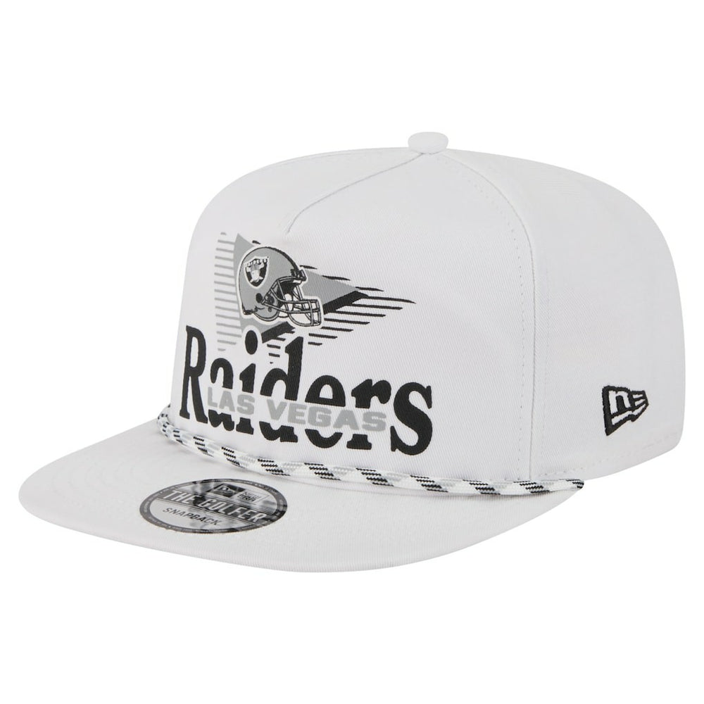 Las Vegas Raiders New Era Collide Golfer Snapback Hat White