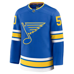 NHL Jordan Binnington St. Louis Blues Fanatics Home Premium Player Jersey - Blue