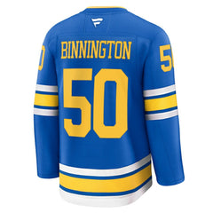 NHL Jordan Binnington St. Louis Blues Fanatics Home Premium Player Jersey - Blue