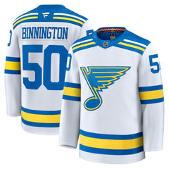 NHL Jordan Binnington St. Louis Blues Fanatics Away Premium Player Jersey - White