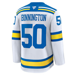 NHL Jordan Binnington St. Louis Blues Fanatics Away Premium Player Jersey - White