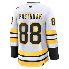NHL David Pastrnak Boston Bruins Fanatics Away Premium Player Jersey - White