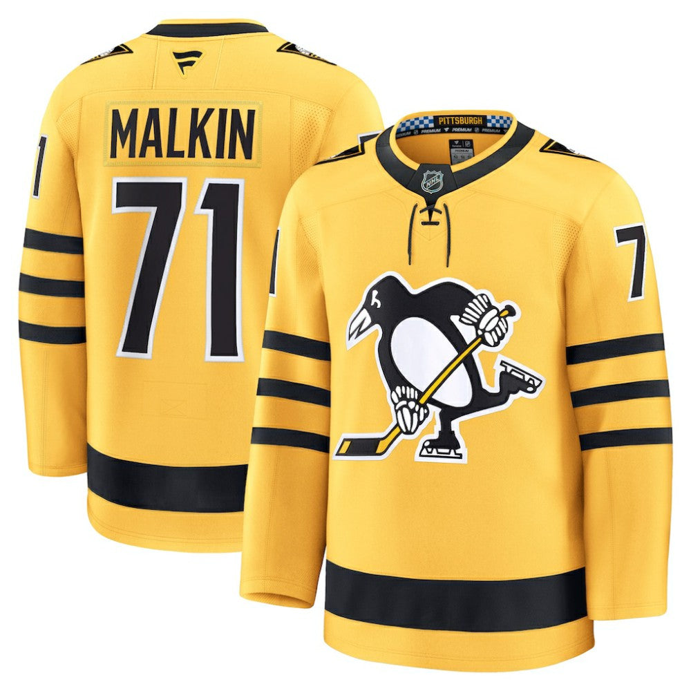 NHL Evgeni Malkin Pittsburgh Penguins Fanatics Alternate Premium Player Jersey - Gold