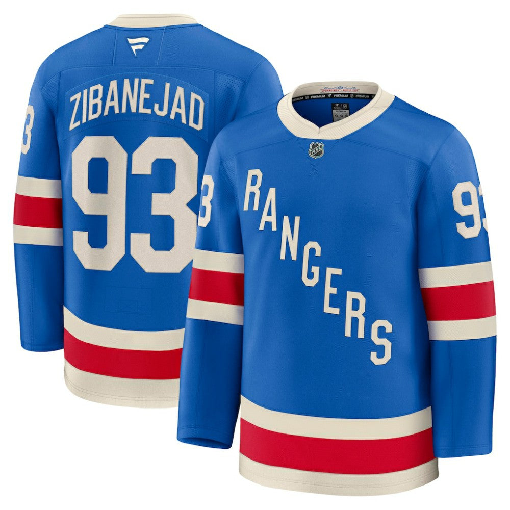 NHL Mika Zibanejad New York Rangers Fanatics Centennial Premium Jersey - Blue