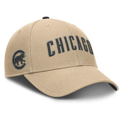 Chicago Cubs Nike Rise Adjustable Hat - Khaki Hats