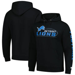 Detroit Lions Starter Vintage Pullover Hoodie Black