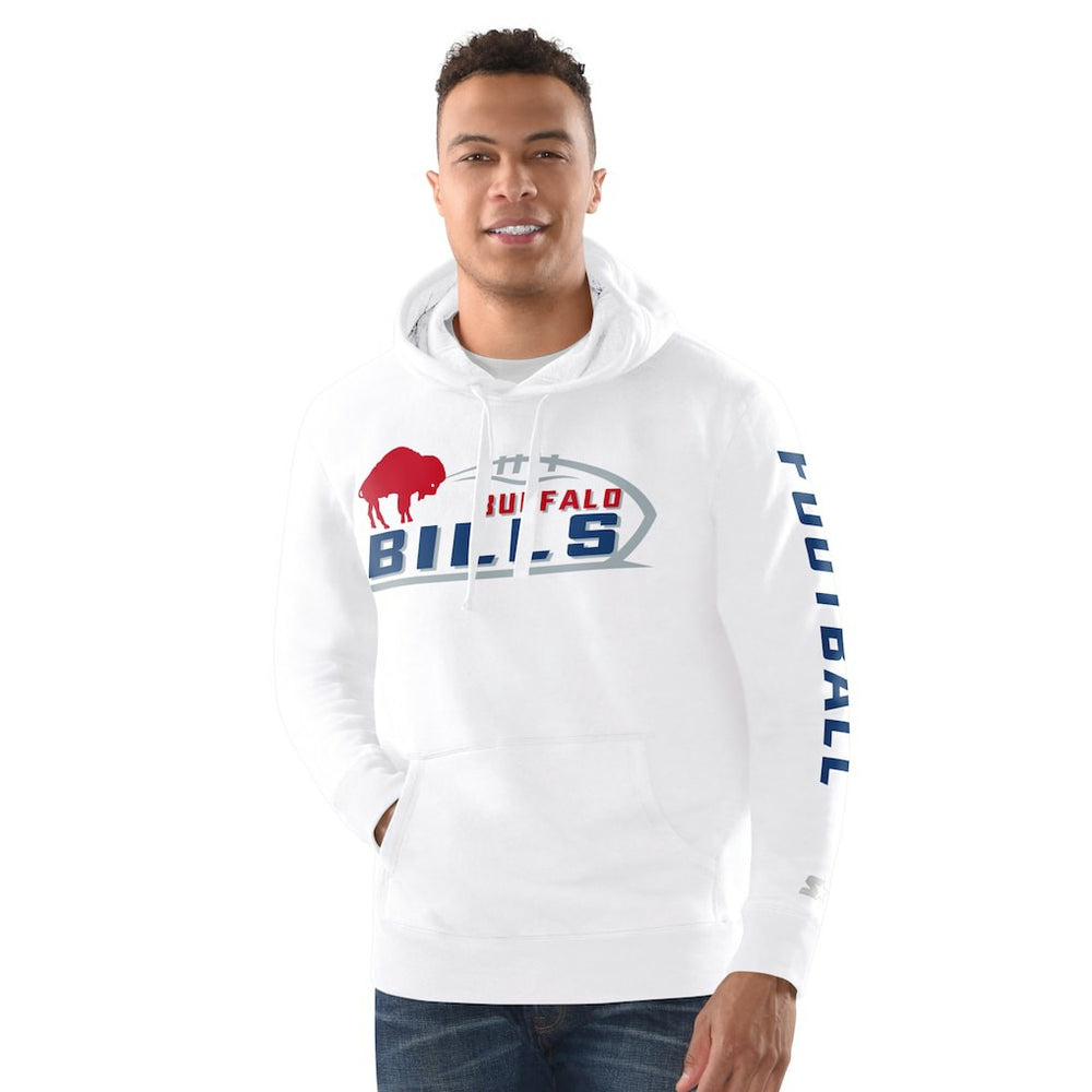 Buffalo Bills Starter Vintage Pullover Hoodie White