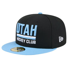 NHL Utah Mammoth New Era Lockup 1st Season 59FIFTY Fitted Hat - Black/Light Blue