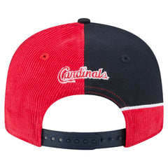 St. Louis Cardinals New Era Retro Split Corduroy Snapback Hat - Red/Navy Hats