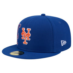 New York Mets New Era Yarn Stitch 59FIFTY Fitted Hat - Royal Hats