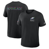 Philadelphia Eagles Tall 2025 NFL Crucial Catch Tri-Blend Dri-FIT T-Shirt Black