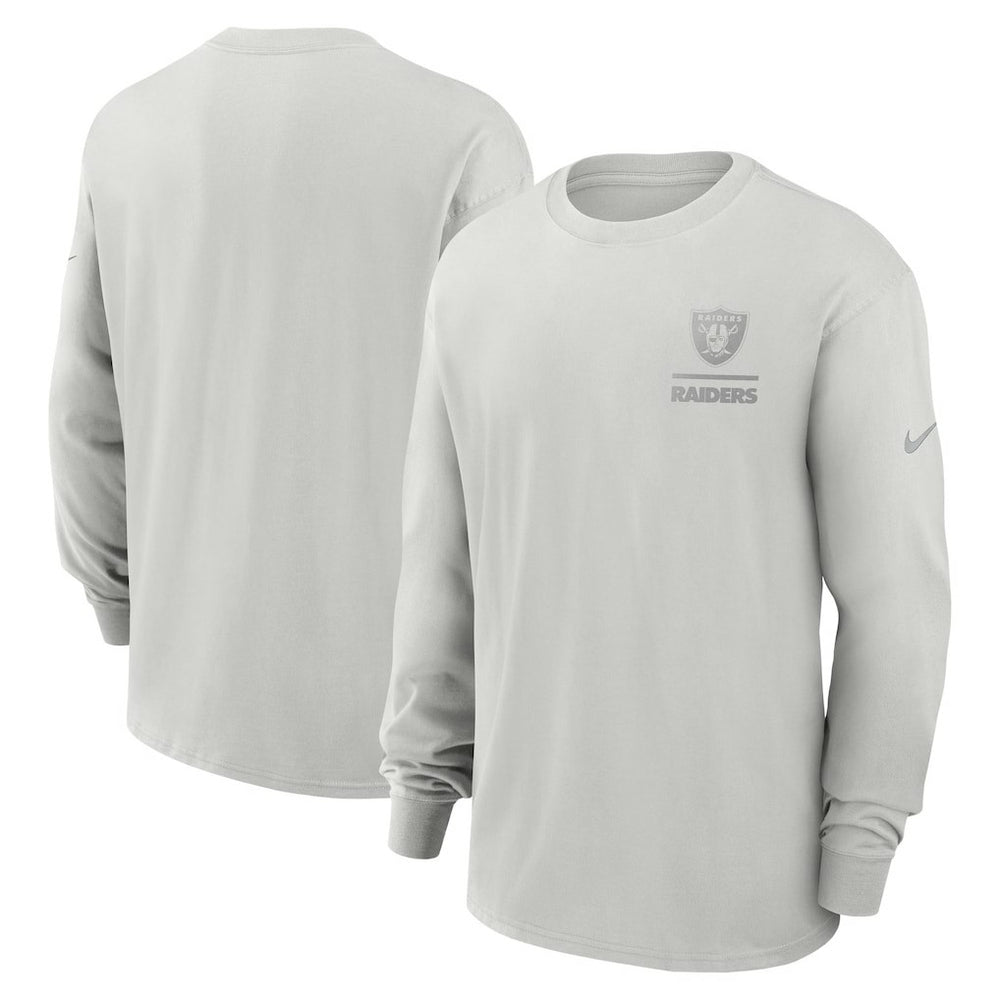 Las Vegas Raiders Essential Heavy Max90 Long Sleeve T-Shirt Gray