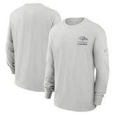 Baltimore Ravens Essential Heavy Max90 Long Sleeve T-Shirt Gray