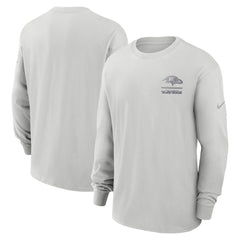 Baltimore Ravens Essential Heavy Max90 Long Sleeve T-Shirt Gray