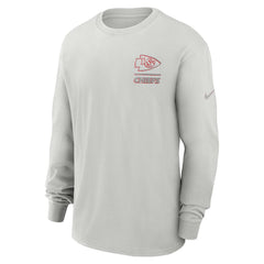 Kansas City Chiefs Essential Heavy Max90 Long Sleeve T-Shirt Gray