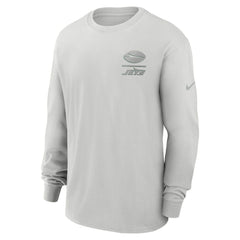 New York Jets Essential Heavy Max90 Long Sleeve T-Shirt Gray