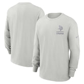 Minnesota Vikings Essential Heavy Max90 Long Sleeve T-Shirt Gray