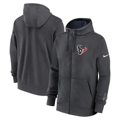 Houston Texans Primetime Club Full-Zip Hoodie Anthracite
