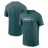 Philadelphia Eagles Primetime Local Essential T-Shirt Midnight Green