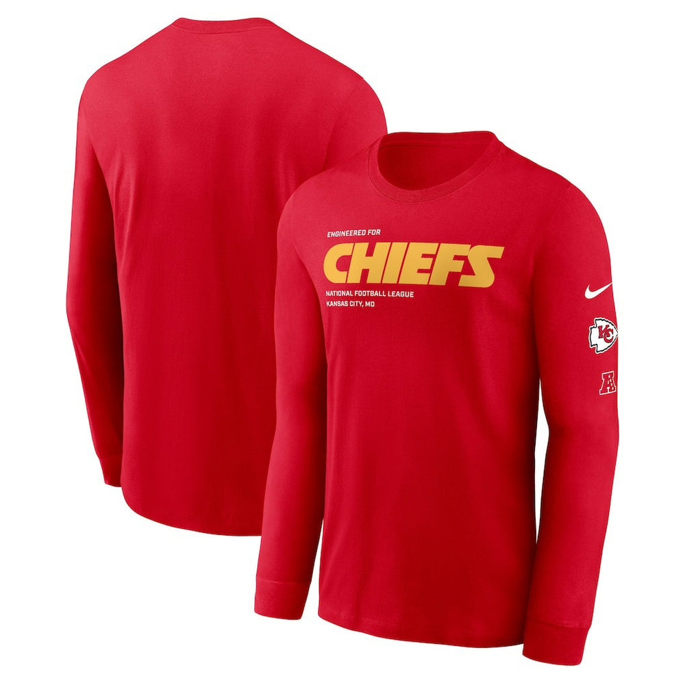 Kansas City Chiefs Play to Win Essential Long Sleeve T-Shirt Red