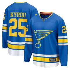 NHL Jordan Kyrou St. Louis Blues Fanatics Home Breakaway Player Jersey - Blue