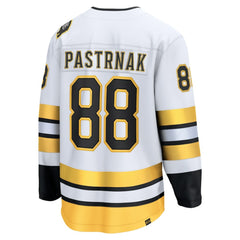 NHL David Pastrnak Boston Bruins Fanatics Away Breakaway Player Jersey - White