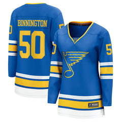 NHL Jordan Binnington St. Louis Blues Fanatics Women's Home Breakaway Player Jersey - Blue