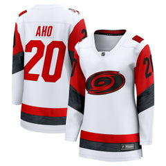 NHL Sebastian Aho Carolina Hurricanes Fanatics Women's Away Breakaway Jersey - White