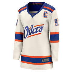 NHL Connor McDavid Edmonton Oilers Fanatics Women's Alternate Breakaway Jersey - Light Beige