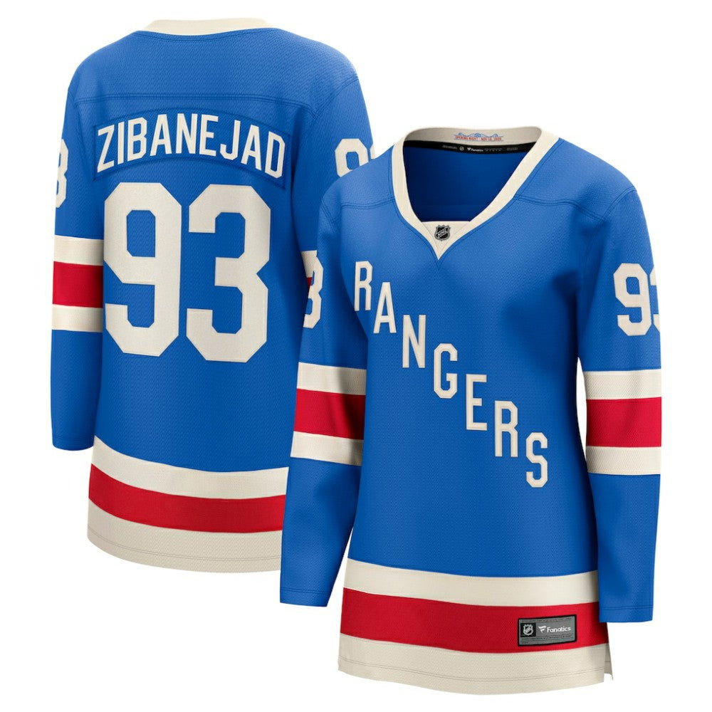 NHL Mika Zibanejad New York Rangers Fanatics Women's Centennial Breakaway Jersey - Blue