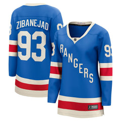 NHL Mika Zibanejad New York Rangers Fanatics Women's Centennial Breakaway Jersey - Blue