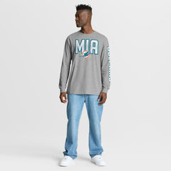 Miami Dolphins Hometown Sweep Legacy Long Sleeve T-Shirt Heather Gray