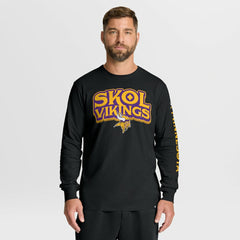 Minnesota Vikings Hometown Sweep Legacy Long Sleeve T-Shirt Black