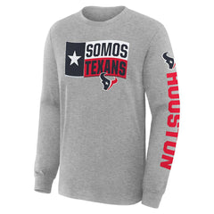 Houston Texans Hometown Sweep Legacy Long Sleeve T-Shirt Heather Gray