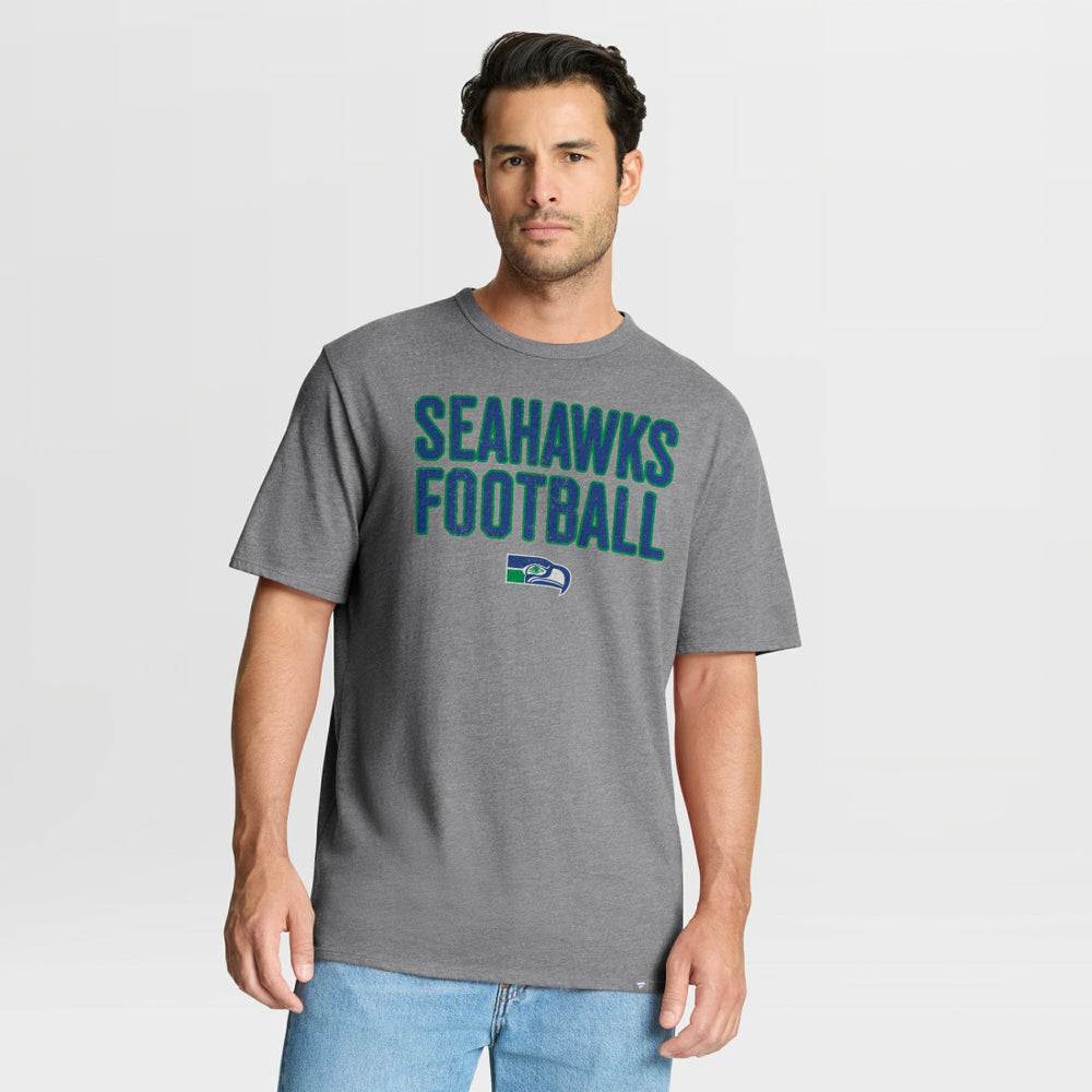 Seattle Seahawks First Down Tribute Tri-Blend T-Shirt Heather Gray