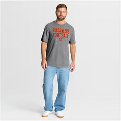 Tampa Bay Buccaneers First Down Tribute Tri-Blend T-Shirt Heather Gray