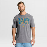 Los Angeles Chargers First Down Tribute Tri-Blend T-Shirt Heather Gray