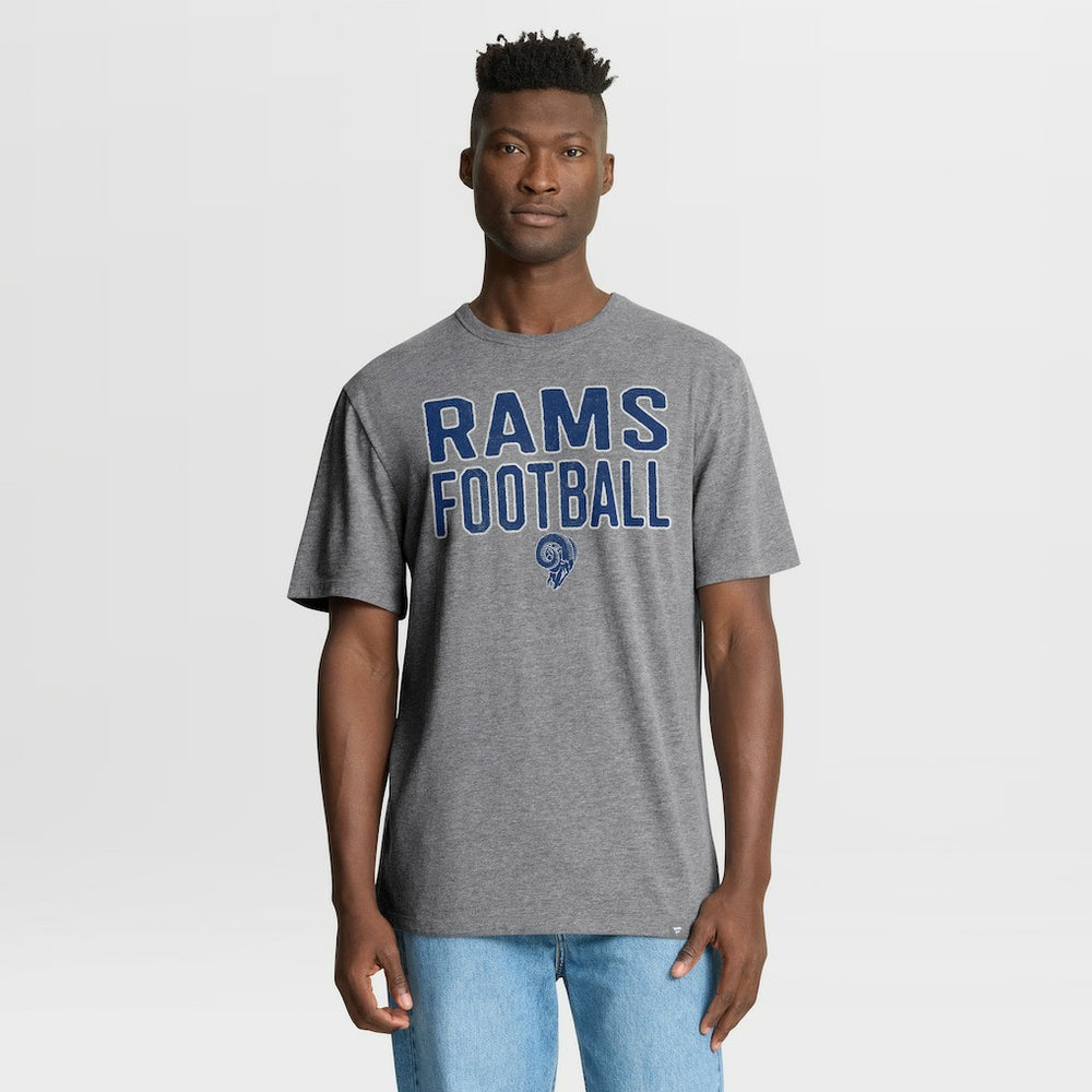 Los Angeles Rams First Down Tribute Tri-Blend T-Shirt Heather Gray